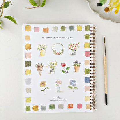 Flowers Watercolor Workbook by Emily Lex