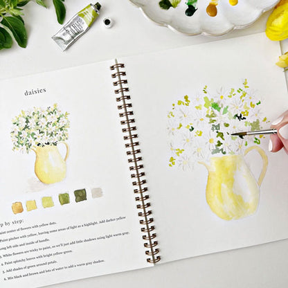 Flowers Watercolor Workbook by Emily Lex