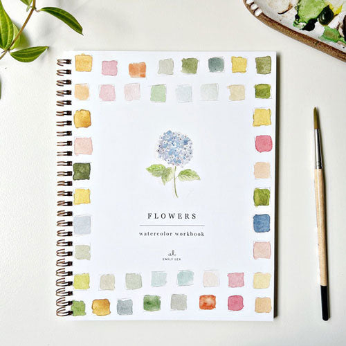 Flowers Watercolor Workbook by Emily Lex