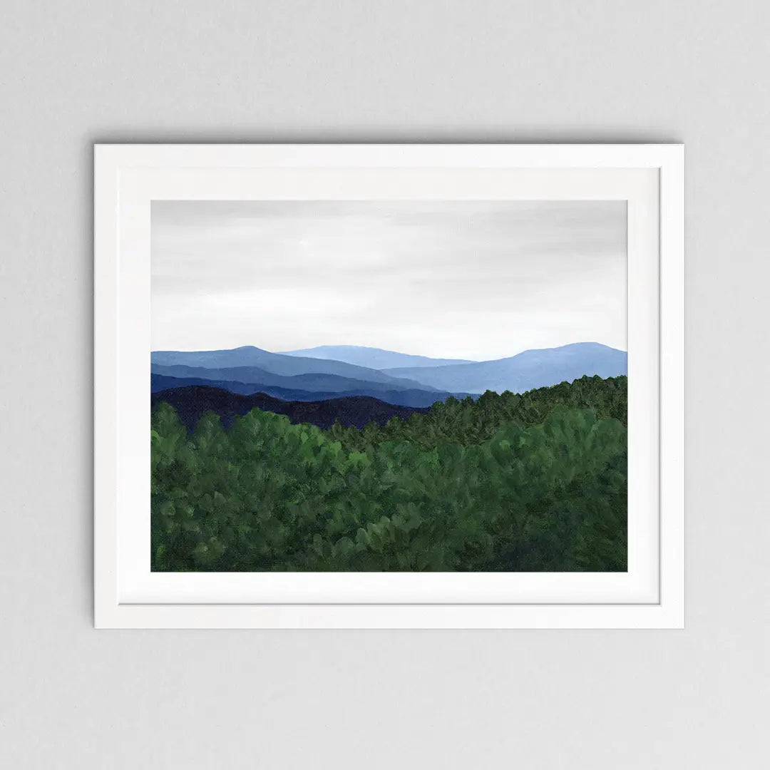 Hidden Hills Print Watercolor Art Print