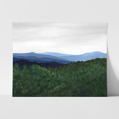 Hidden Hills Print Watercolor Art Print