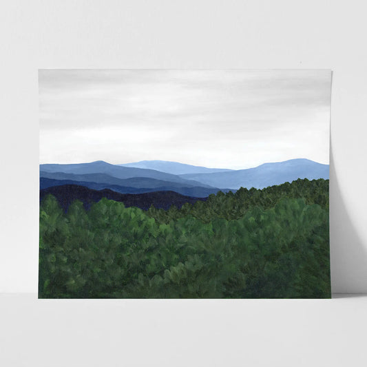 Hidden Hills Print Watercolor Art Print