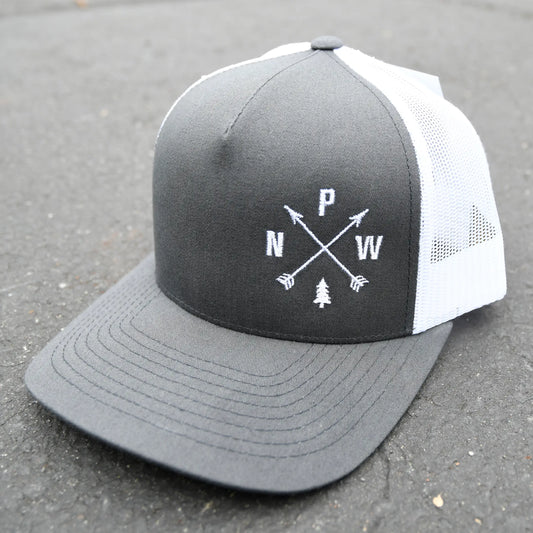 PNW Arrows Trucker Hat - Charcoal & White