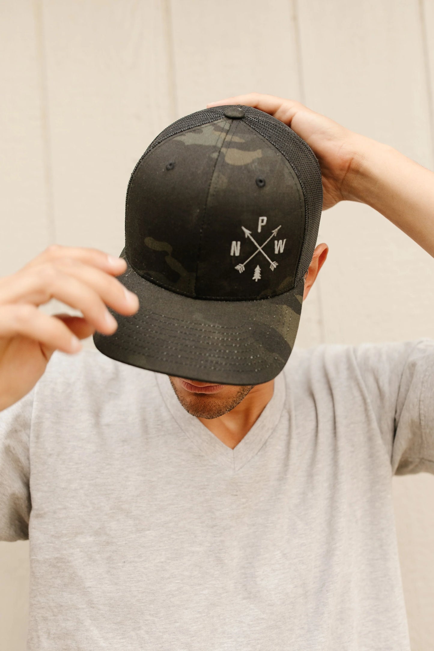 PNW Arrows Trucker Hat - Black & Camo