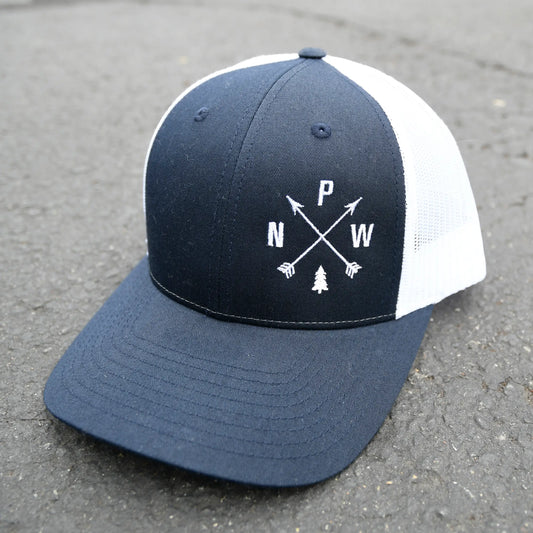 PNW Arrows Trucker Hat - Navy & White