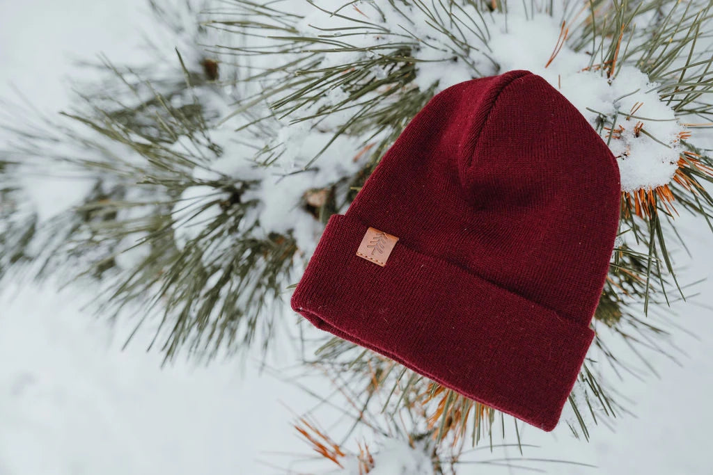 Pine Beanie - Maroon