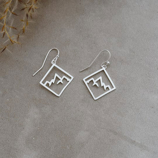 Ridge Earrings - Silver