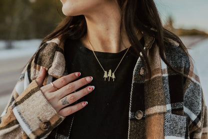 Rustic Three Trees Necklace