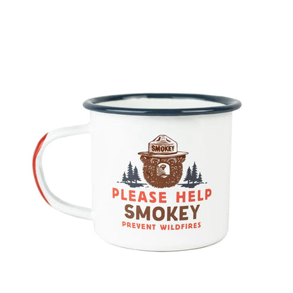 Please Help Smokey Enamelware Coffee Mug