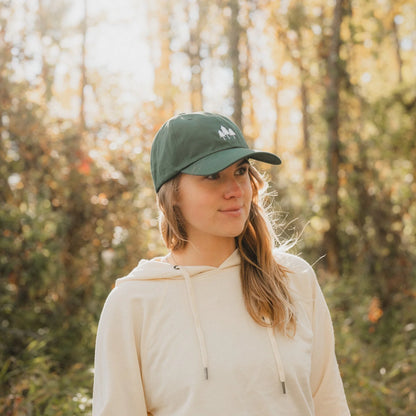 Three Tree Dad Hat - Forest Green