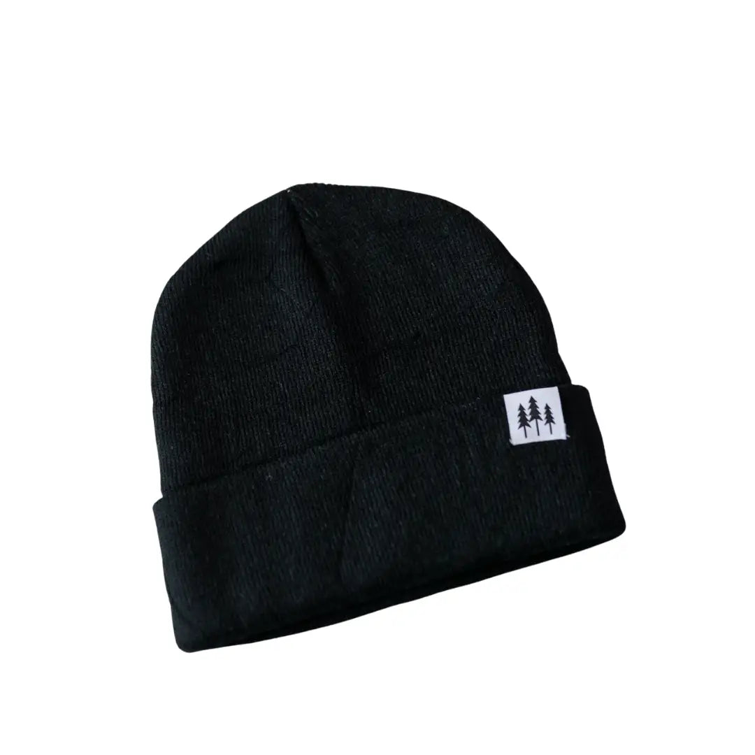 Three Trees Fold Beanie - Black