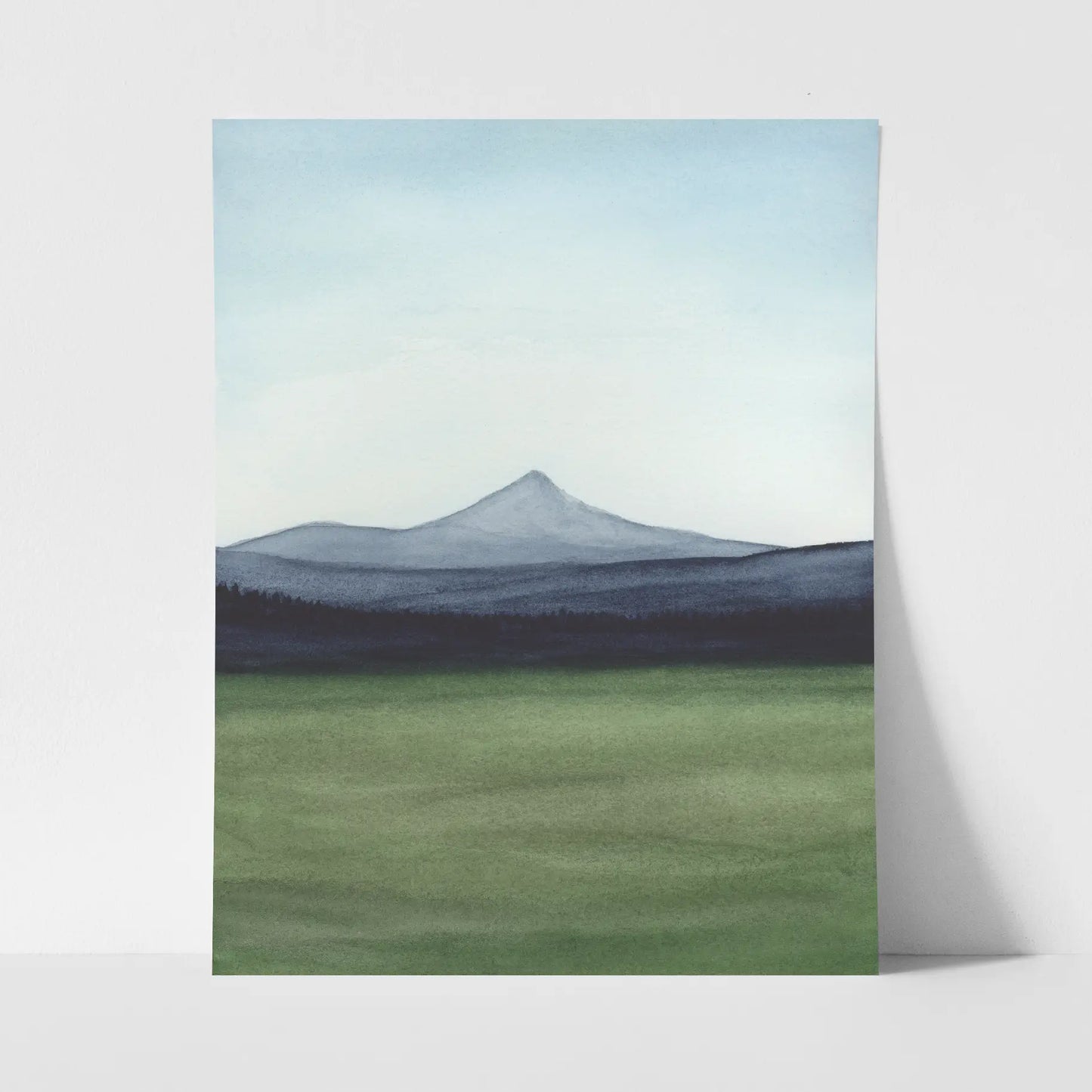 Viewpoint Mt. Jefferson Watercolor Art Print