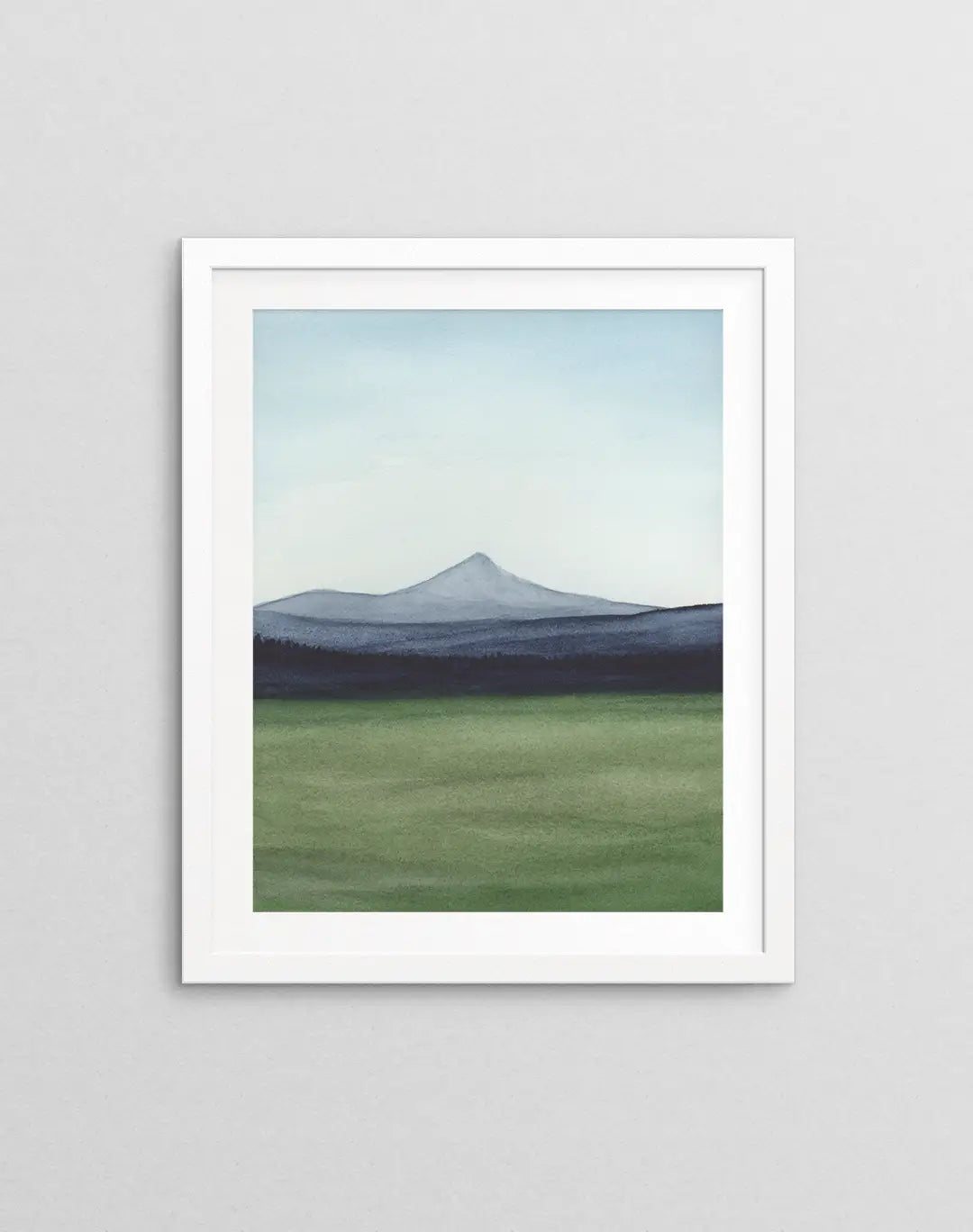 Viewpoint Mt. Jefferson Watercolor Art Print