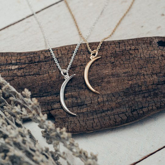 Waning Crescent Moon Necklace