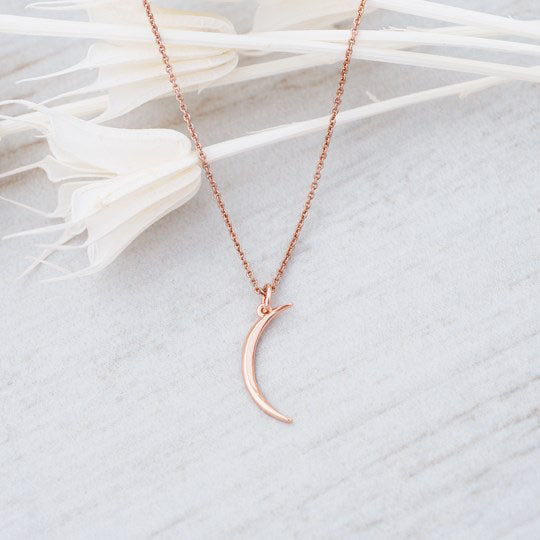 Waning Crescent Moon - Rose Gold