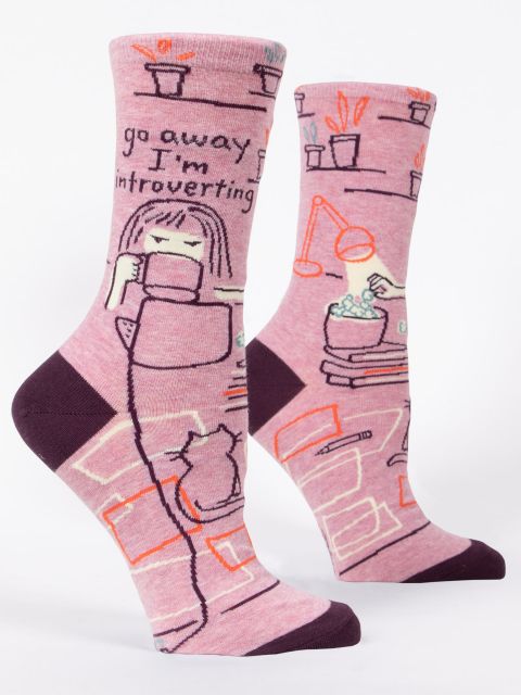 Go Away I'm Introverting Socks